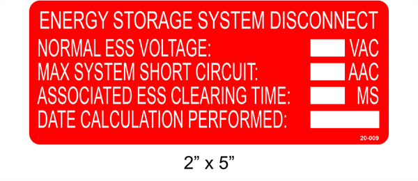 Custom Energy Storage System Disconnect Ratings